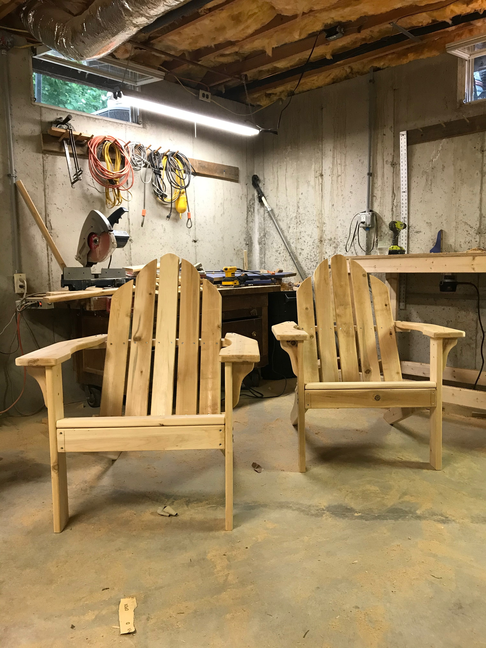 Woodworking project: Adirondack chairs